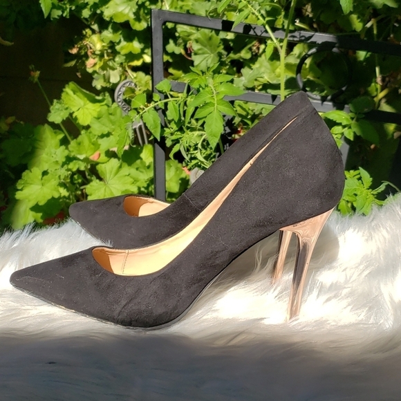 Atmosphere Black suede heels 8 - Picture 1 of 10